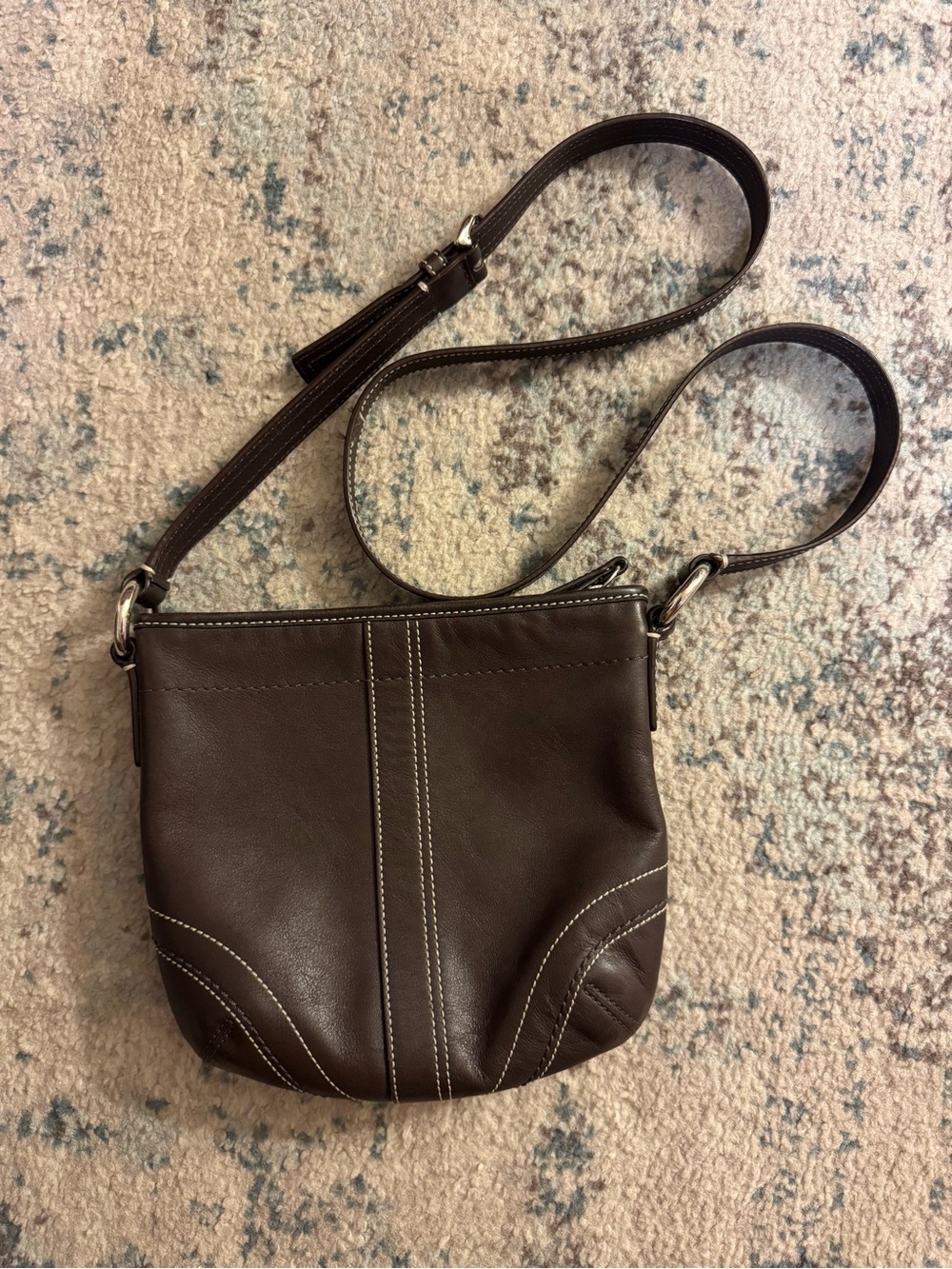 Coach Dark Brown Leather Crossbody Bag